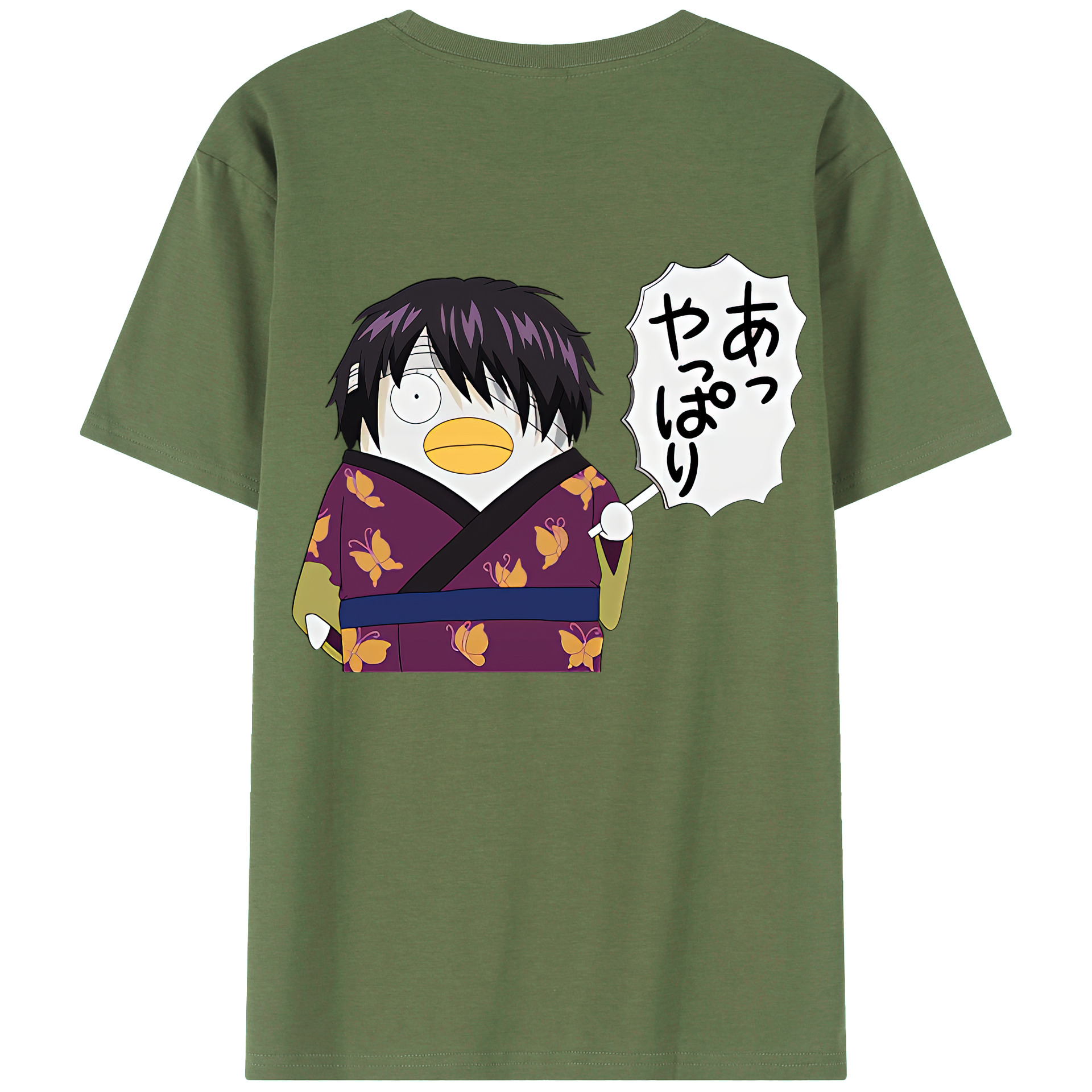 （画像用） ぎんたま 坂田銀時（さかたぎんとき） 神楽 志村新八（しむら しんぱち） GINTAMA Sakata Gintoki Kagura Shimura Shinpachi 綿100％ メンズ半袖Tシャツ（バックプリント） 通気性